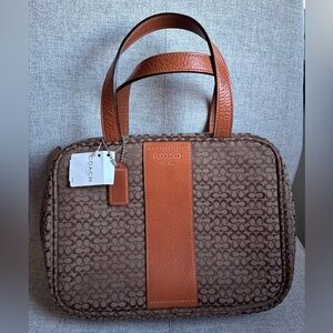 NWT Coach 1941 Top Handle Signature Canvas Cosmetic Bag